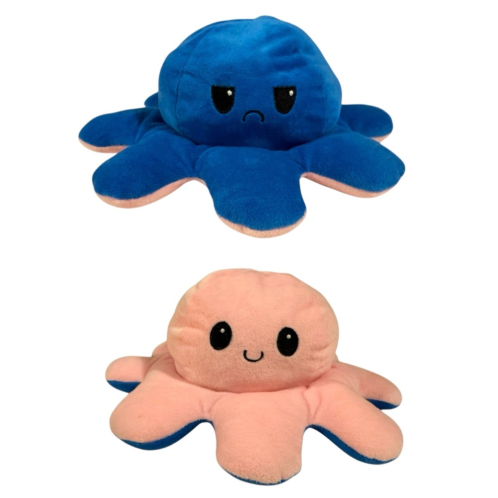 Moody Reversible Emotion Octopus Plushie
Sad/Happy 12”